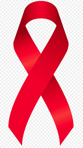 Red Ribbon Week Awareness ribbon AIDS - watercolor ribbon 