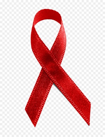 Red ribbon World AIDS Day Diagnosis of HIV/AIDS - cancer symbol 