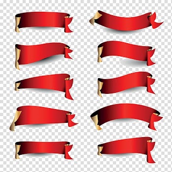 Red ribbons, Red ribbon Red ribbon, Red Ribbon label transparent background PNG clipart