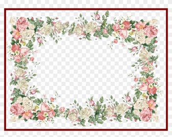 Red Rose Border Red Rose Border Corner Png The Best - Vintage Flower Frame