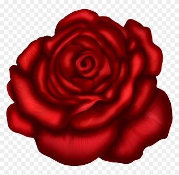 Red Rose Clipart Dark Red - Rose Art Png