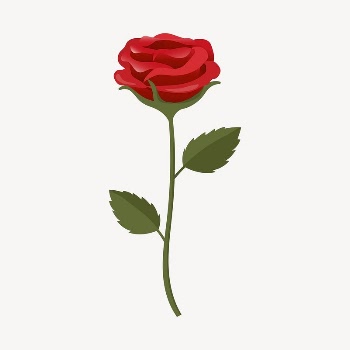 Red rose collage element, cute | Free Vector Illustration - rawpixel
