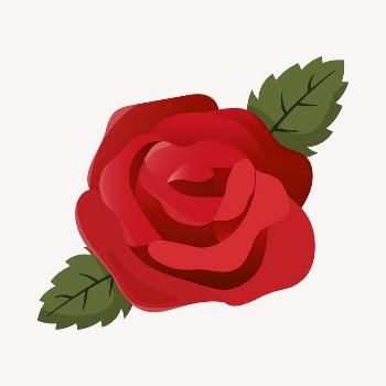 Red rose collage element, cute | Free Vector Illustration - rawpixel