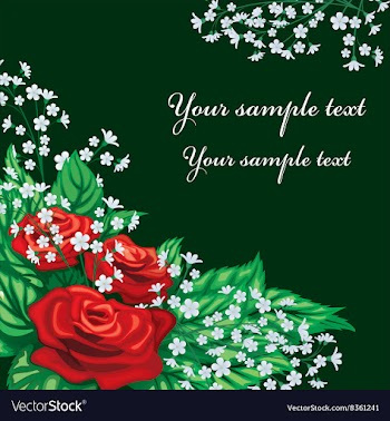 Red Rose Design with Text Space vector image