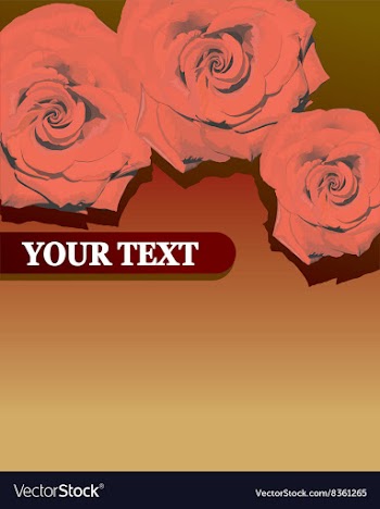 Red Rose Design with Text Space vector image