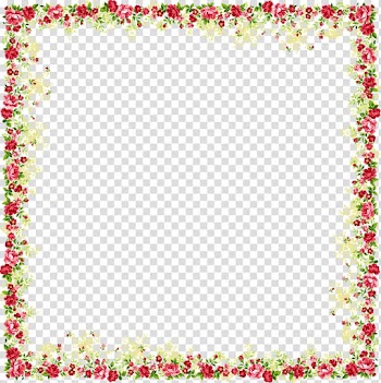 Red rose flower frame art, Borders and Frames Frames Flower , flower frame transparent background PNG clipart