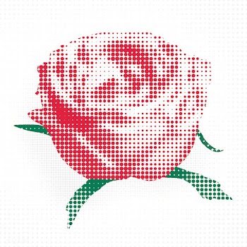 Red rose flower halftone style design element illustration | Free  illustration - 2338338