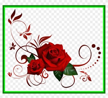 Red Rose Flower Red Rose Flower Frame Png Astonishing - Red Roses Clipart Borders