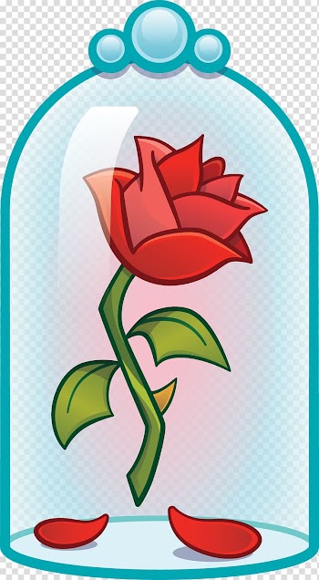 Red rose illustration, Belle Disney Emoji Blitz Beast Minnie Mouse Drawing, beauty and the beast transparent background PNG clipart