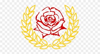 Red Rose In Laurel Wreath Vector Clip Art - International Women's Day Bread And Roses
