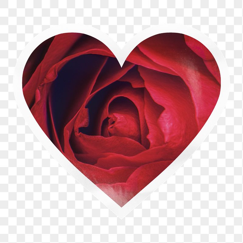 Red rose png heart badge | Free PNG - rawpixel