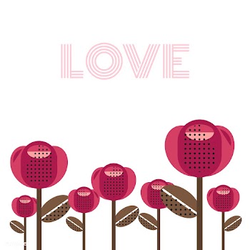 Red rose Valentine's pattern | Free stock vector - 558337