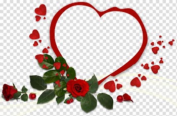 Red roses illustration, Morning Greeting Love Heart, love frame transparent background PNG clipart