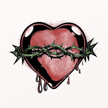 Red sacred heart watercolor clipart, | Free PSD Illustration - rawpixel