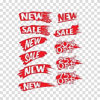 Red Sale arts, Discounts and allowances Label, Discount tag transparent background PNG clipart