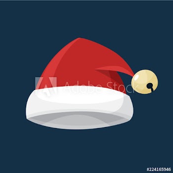 Red Santa Claus hat for christmas party