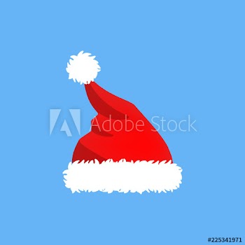 Red Santa Claus hat for christmas party