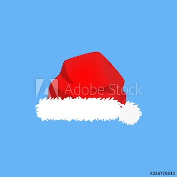 Red Santa Claus hat for christmas party