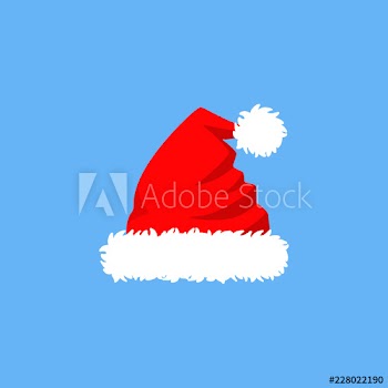 Red Santa Claus hat for christmas party