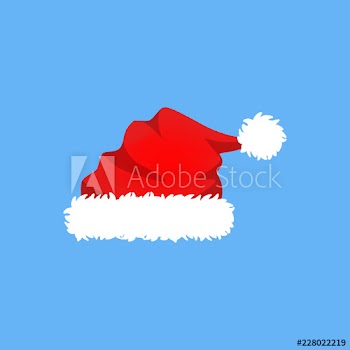 Red Santa Claus hat for christmas party