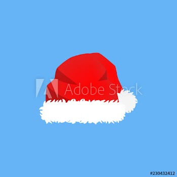 Red Santa Claus hat for christmas party