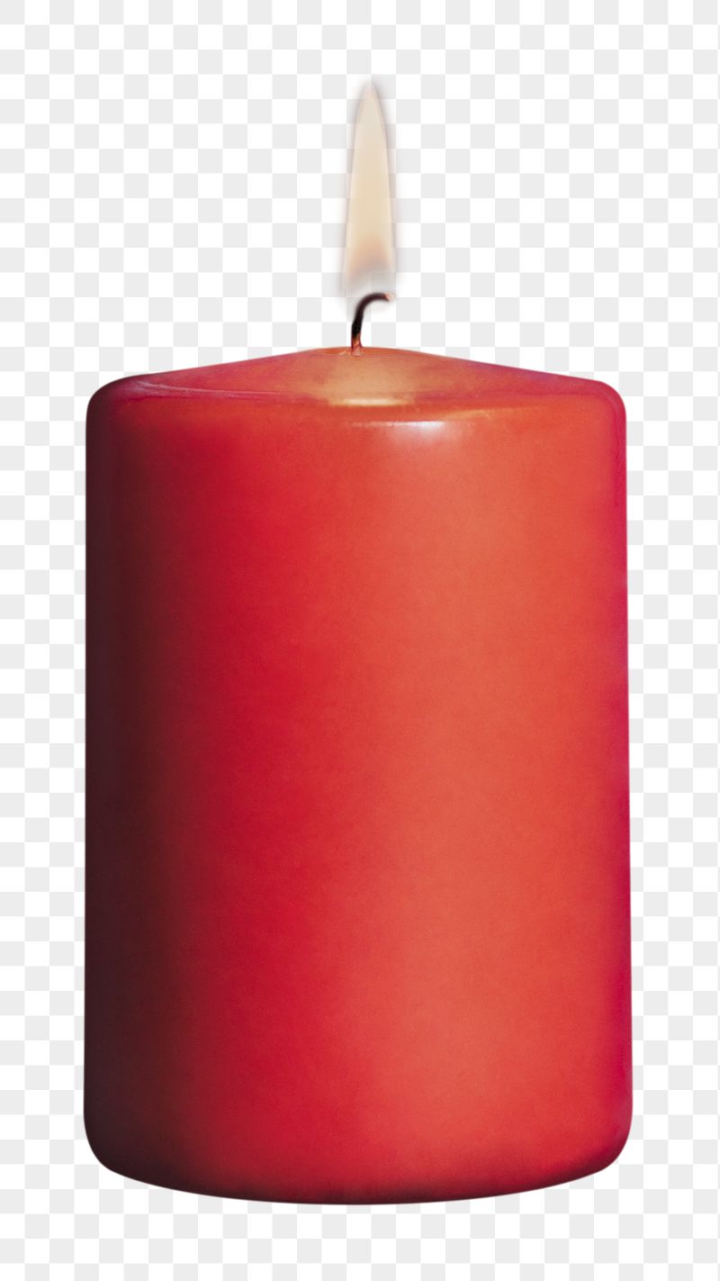 Red scented png candle sticker, | Free PNG - rawpixel