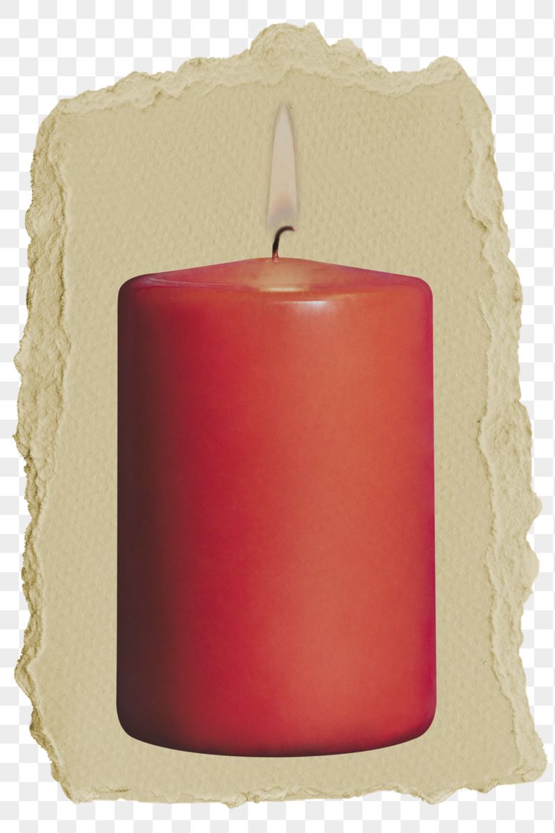 Red scented png candle sticker, | Free PNG - rawpixel