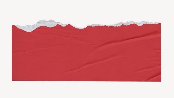 Red scrap paper collage element, | Free PSD - rawpixel