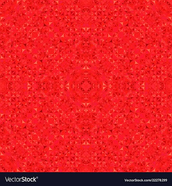 Red seamless abstract curved triangle mosaic vector image