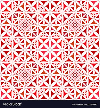 Red seamless abstract curved triangle vector image