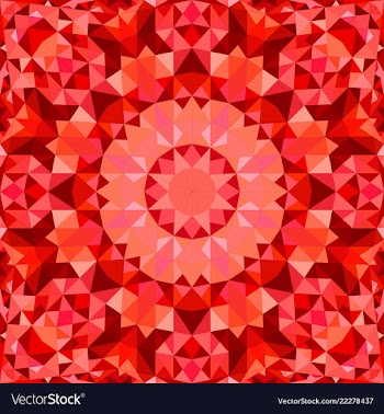 Red seamless abstract triangle mosaic vector image
