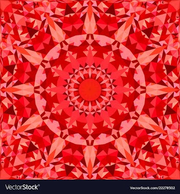 Red seamless abstract triangle mosaic vector image
