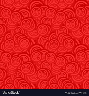 Red seamless circle pattern background vector image