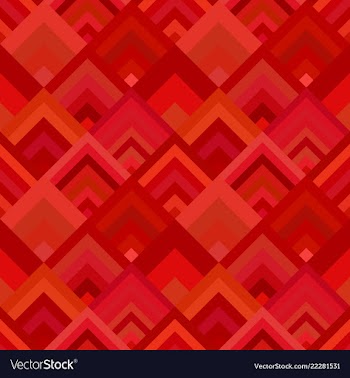 Red seamless diagonal shape pattern - mosaic tile vector image