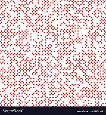 Red seamless dot pattern background - design vector image