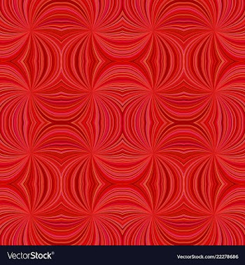 Red seamless hypnotic abstract curved ray burst vector image