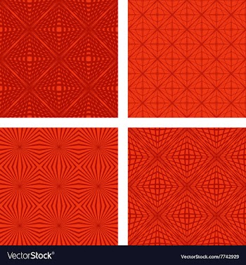 Red seamless pattern background set vector image
