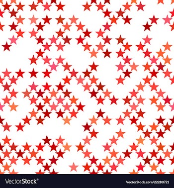 Red seamless pentagram star pattern background vector image