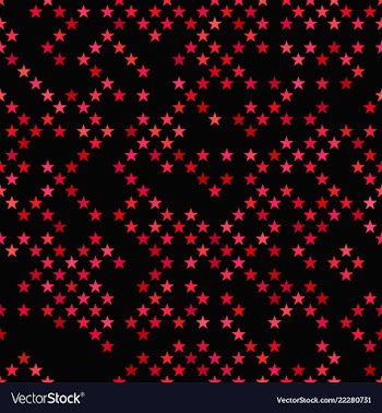 Red seamless pentagram star pattern background vector image
