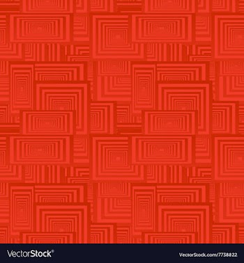 Red seamless rectangle pattern background vector image