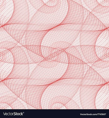 Red seamless wired spiral pattern background vector image