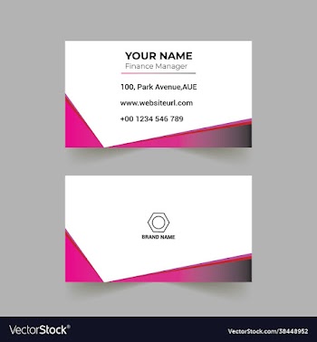 red shape business card templates