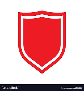 red shield solid icon
