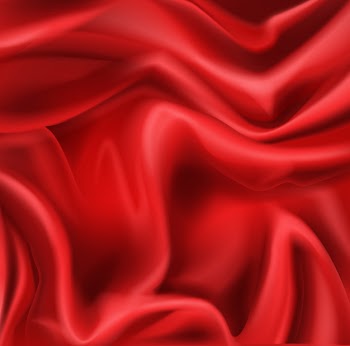 Red silk folded fabric background, luxurious textile decoration background Free Vector