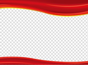 Red Silk Textile, Up and down the ribbon poster background transparent background PNG clipart