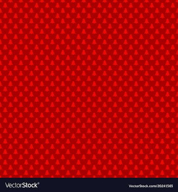Red simple repeating stylized pine tree pattern vector image