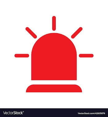 red siren icon or logo
