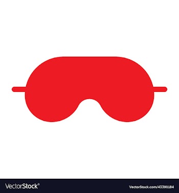 red sleeping mask solid icon