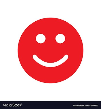 red smile solid icon