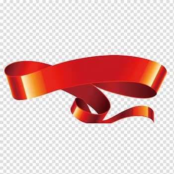 Red Software Ribbon, Red Ribbon transparent background PNG clipart